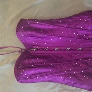 Purple lace up corset